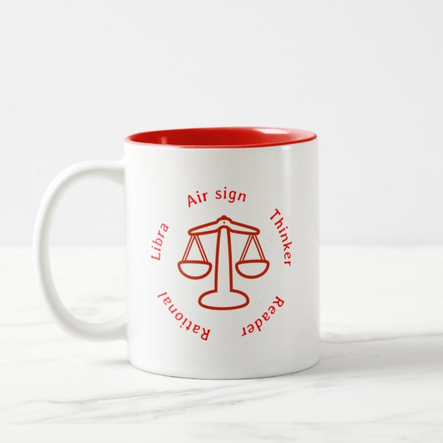 Tasse 2 Couleurs Tasse-Balance de zodiaque (Gauche)