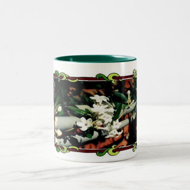 Tasse 2 Couleurs Tasse-Belle vigne de Stephanotis (Centre)