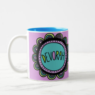 Tasse 2 Couleurs Tasse-Devorah juive de café de cadeau