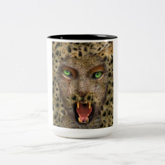 Tasse 2 Couleurs Tasse, femme de léopard