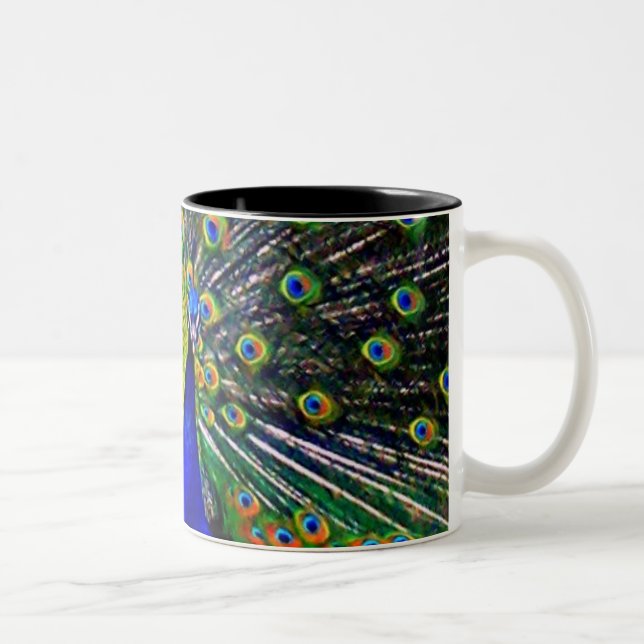 Tasse 2 Couleurs Tasse-Fin de paon (Droit)