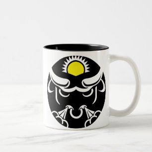 Tasse 2 Couleurs Taureau graphique avec soleil