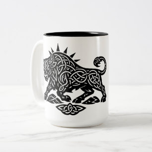 Tasse 2 Couleurs Taurus Sceau du Taureau — Encre du Zodiaque liée à