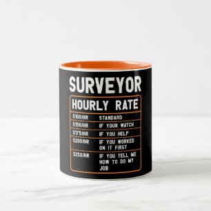 Tasse 2 Couleurs Taux horaire drôle de l'enquêteur