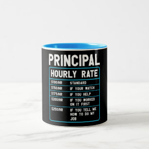 Tasse 2 Couleurs Taux horaire principal amusant