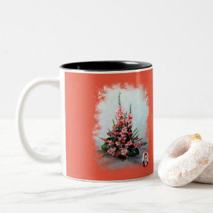 Tasse 2 Couleurs Taza Bicolor Bodegón de flores