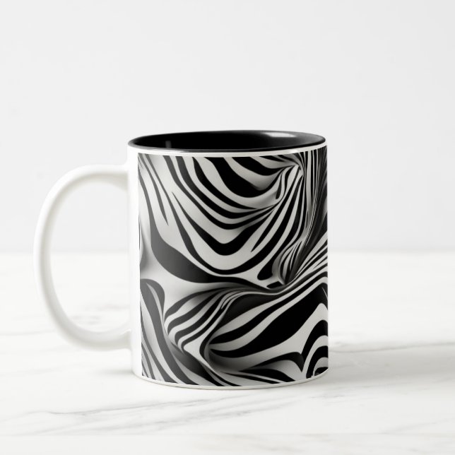Tasse 2 Couleurs Taza de café clásica diseño de cebra (Gauche)