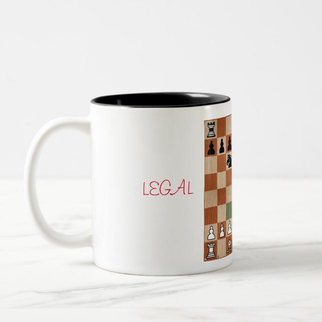 Tasse 2 Couleurs Tazacon el hermoso mate de legal Ajedrez (Gauche)
