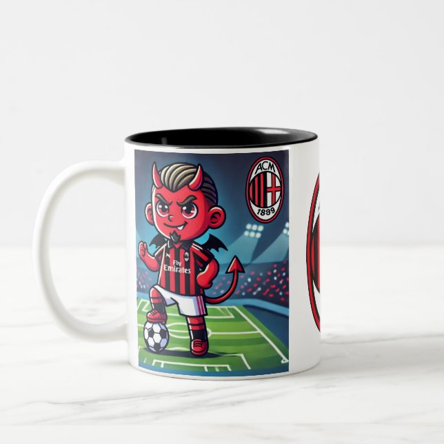 Tasse 2 Couleurs Tazza Milan calcio (Gauche)