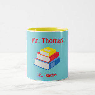 Tasse 2 Couleurs Teacher bleu et jaune