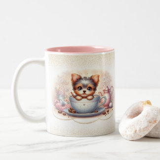 Tasse 2 Couleurs Teacup Yorkie Coffee Lover