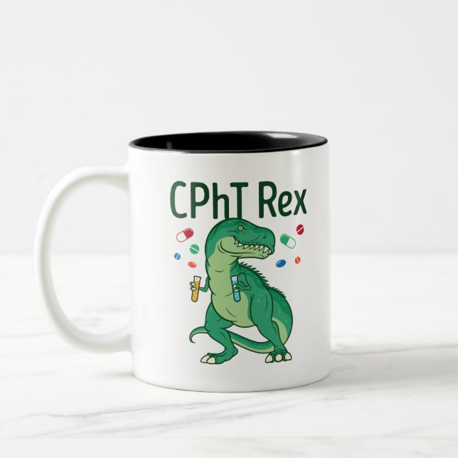 Tasse 2 Couleurs Technicien en pharmacie Tech CPhT Rex (Gauche)