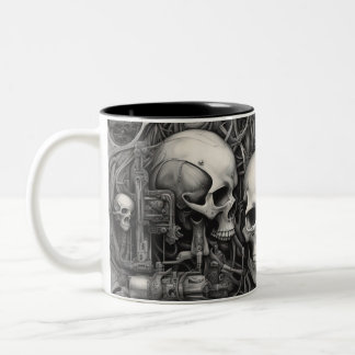 Tasse 2 Couleurs Techno crânes 016