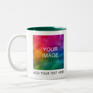 Tasse 2 Couleurs Téléchargez votre photo ou logo Modern Simple Modè