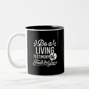 Tasse 2 Couleurs Témoignage de vie spirituelle Citation de foi et d