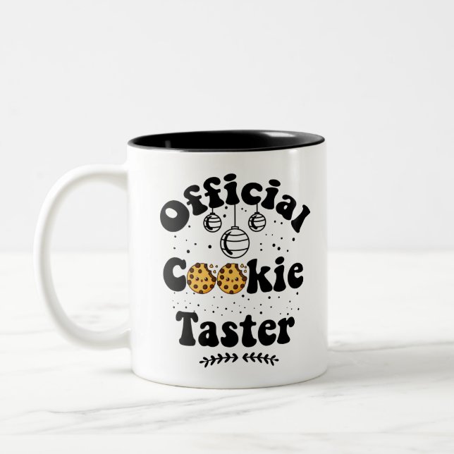 Tasse 2 Couleurs Témoignage officiel Amateurs de biscuits Noël (Gauche)