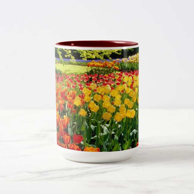 TASSE 2 COULEURS TEMPS DE TULIPE (Centre)