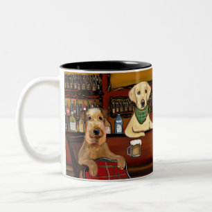 TASSE 2 COULEURS TERRIER AIREDALE & AMIS      
