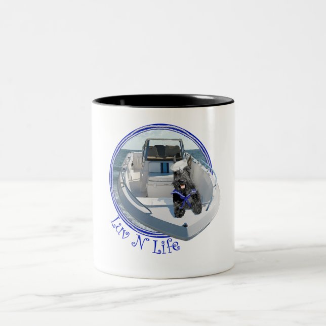 Tasse 2 Couleurs Terrier écossais sur le bateau (Centre)