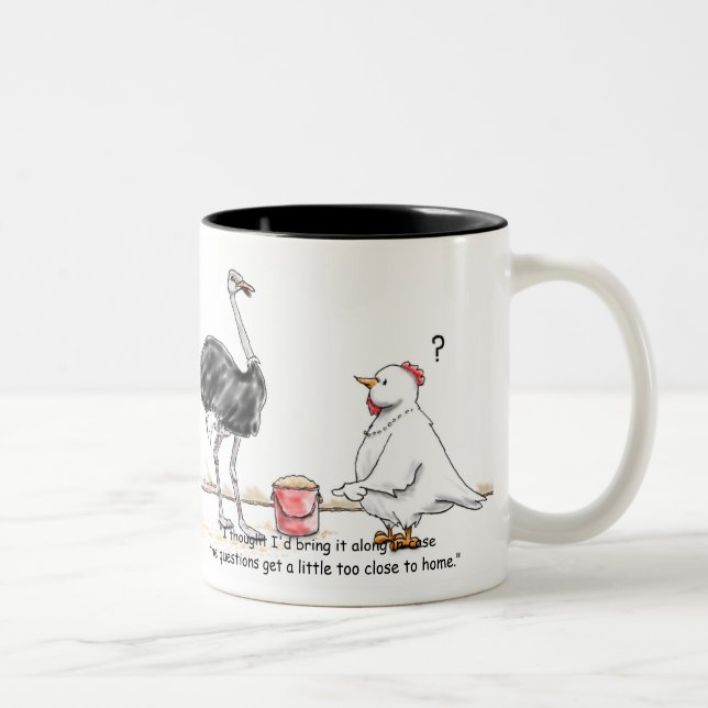 Tasse 2 Couleurs Tête dans le sable (Droit)