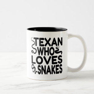 Tasse 2 Couleurs Texan qui aime les serpents