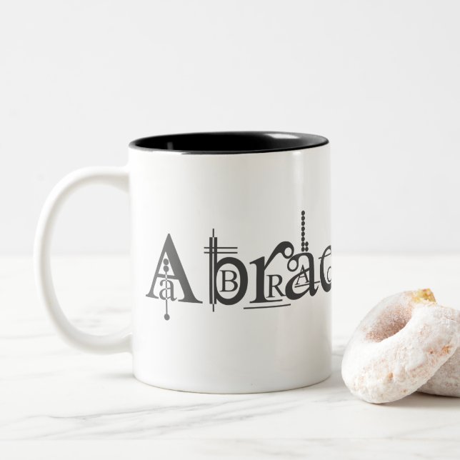 Tasse 2 Couleurs Texte Abracadabra (Avec donut)