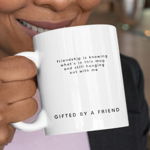 Tasse 2 Couleurs Texte personnalisé Ami amusante - Cadeau d'un ami