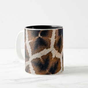Tasse 2 Couleurs texture de peau de girafe animal sauvage cuir patt