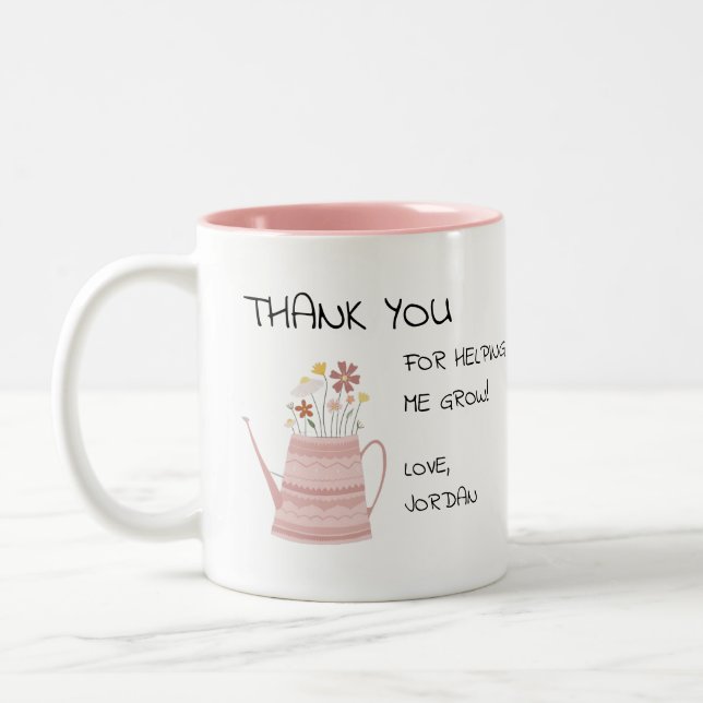 Tasse 2 Couleurs Thank you for Helping me Grow (Gauche)