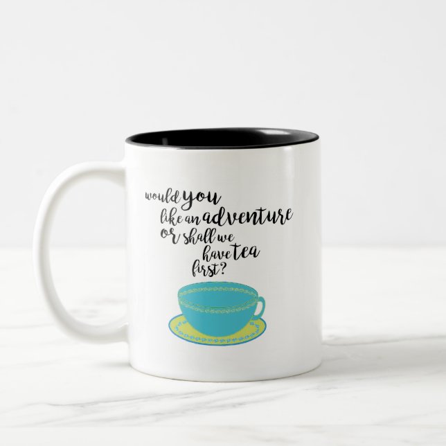 Tasse 2 Couleurs Thé d'abord puis aventure (Gauche)