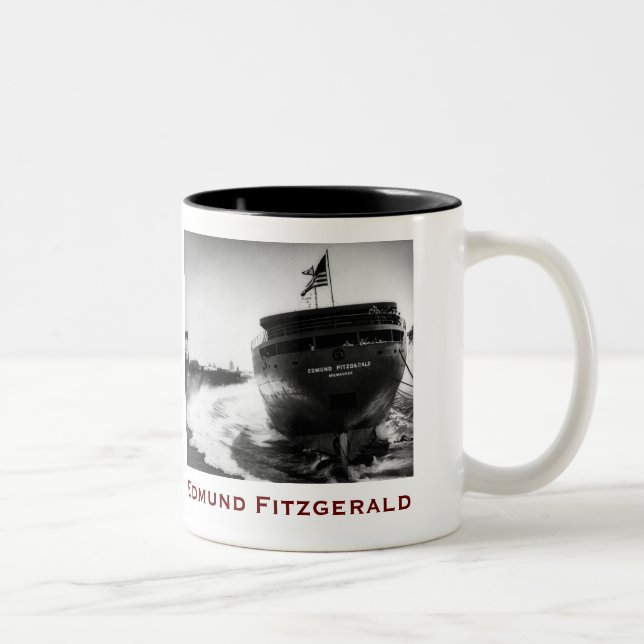 Tasse 2 Couleurs The Edmund Fitzgerald with Crew Names (Droit)