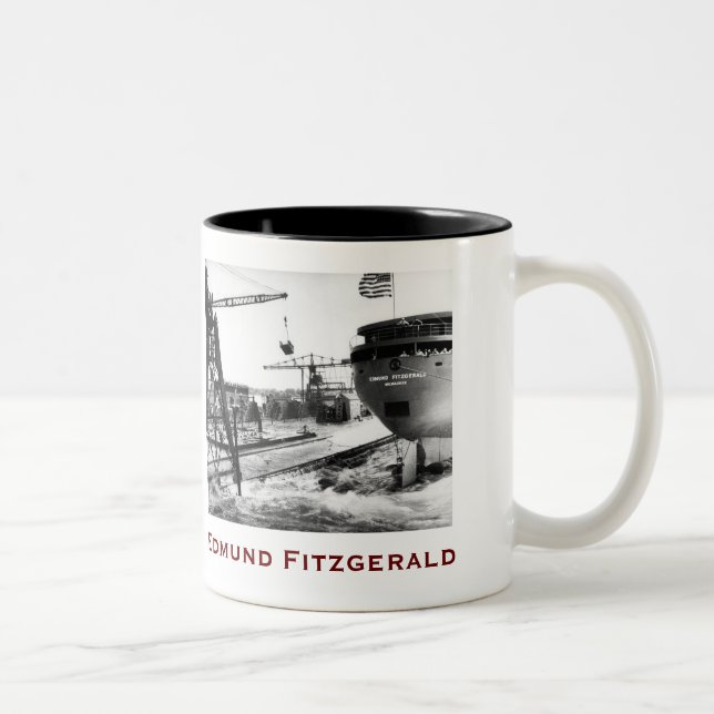 Tasse 2 Couleurs The Edmund Fitzgerald with Crew Names (Droit)