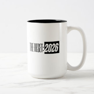 Tasse 2 Couleurs The Reset 2026 — Modern Minimalist Typograp