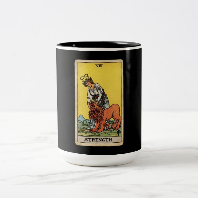 Tasse 2 Couleurs The Strength Tarot (Centre)