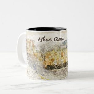 Tasse 2 Couleurs théâtre antique d'Hérodion, Athènes, Grèce