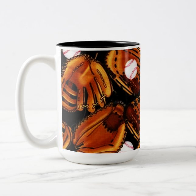 Tasse 2 Couleurs Thème De Baseball (Gauche)