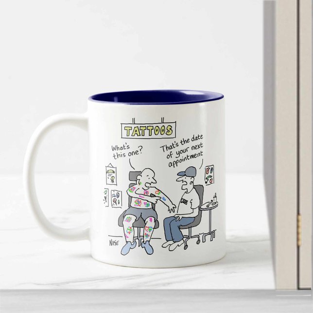 Tasse 2 Couleurs Thème Tattoos Drôle Tattoïstes (Créateur téléchargé)