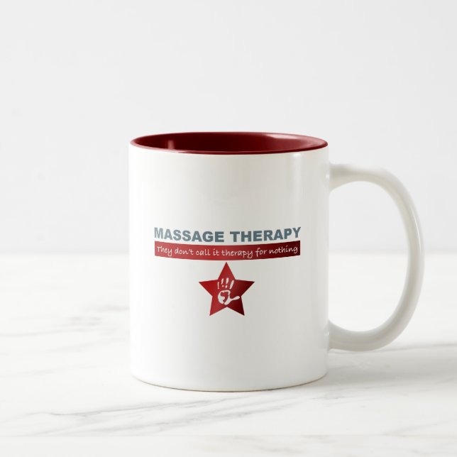 Tasse 2 Couleurs Thérapie de massage en rouge rubis (Droit)