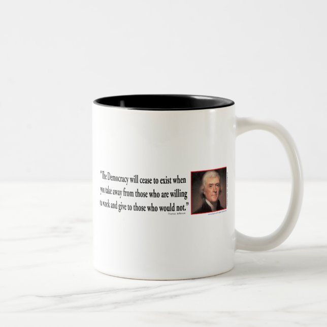 Tasse 2 Couleurs Thomas Jefferson (Droit)