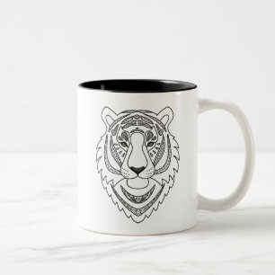 Tasse 2 Couleurs Tigre blanc inspiré