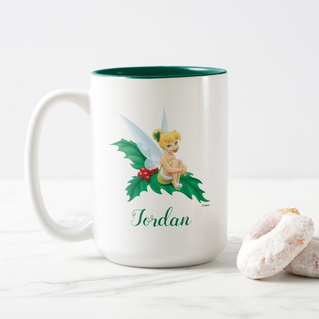 Tasse 2 Couleurs Tinkerbell | Christmas Holly (Avec donut)