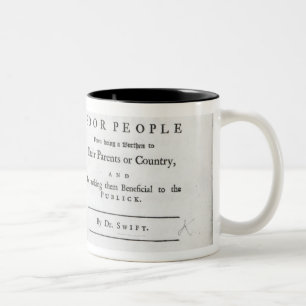 Tasse 2 Couleurs Titlepage 'à un Proposal modeste