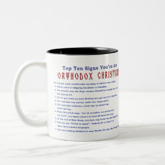 Tasse 2 Couleurs Top 10 orthodoxe des christiennes Deux tons 11oz