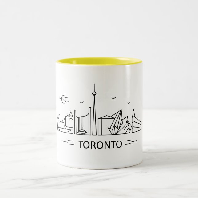 Tasse 2 Couleurs Toronto Canada Lineart Toronto (Centre)