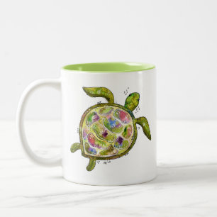 Tasse 2 Couleurs Tortue de mer mignonne