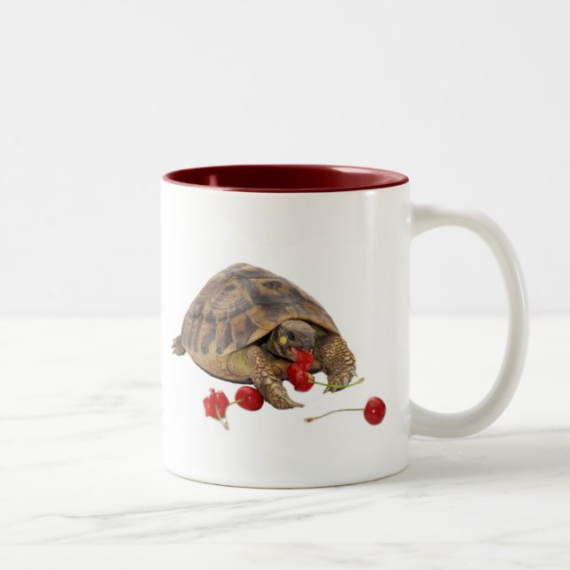 Tasse 2 Couleurs Tortue et fraises de Hermann (Droit)