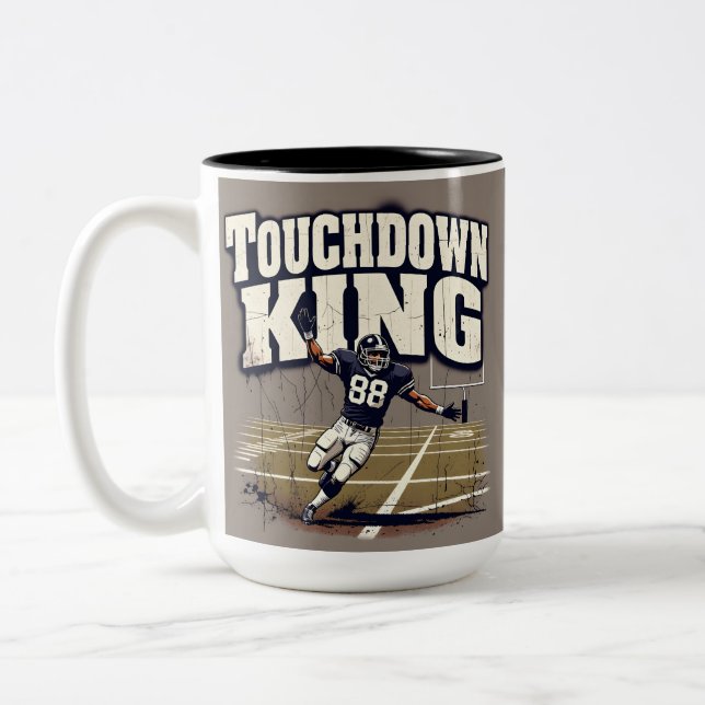 Tasse 2 Couleurs Touchdown King Football (Gauche)