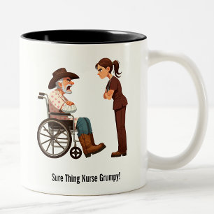 Tasse 2 Couleurs Tough Texas Rancher and Angry Nurse Shodown