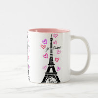 TOUR EIFFEL DE PARIS JE T'AIME ET COPIE DE COEURS