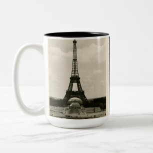 Tasse 2 Couleurs Tour Eiffel noir et blanc vintage